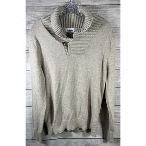 Goodfellow Men's Small Tan Pullover Shawl Sweater